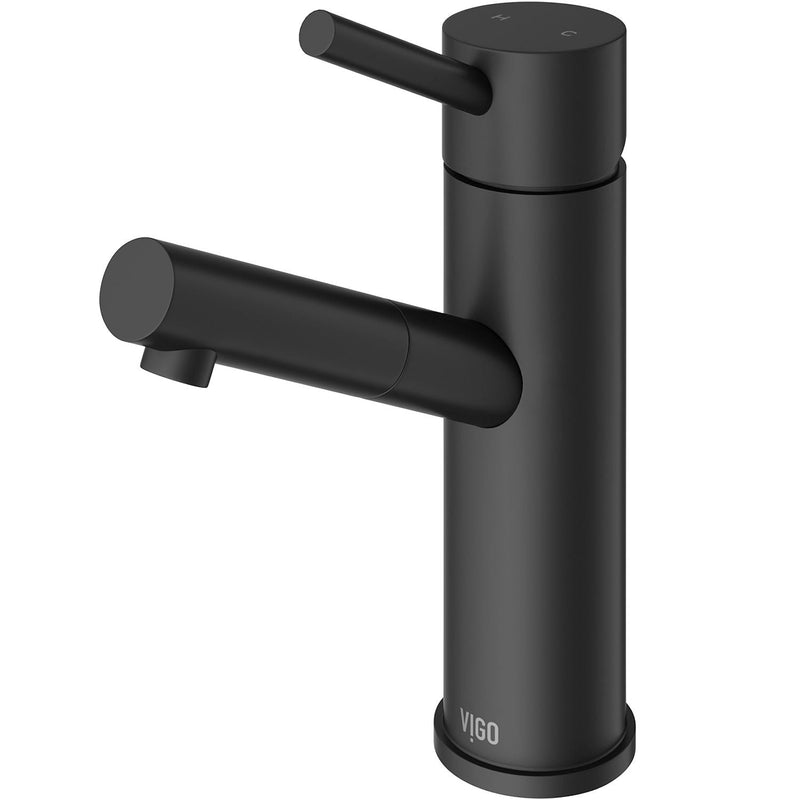 Single Handle Single Hole Bathroom Sink Faucet, Matte Black O2541