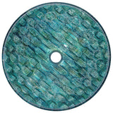 Round Glass Vessel Bathroom Sink/Basin with Scratch-Resistant Surface, Oceania