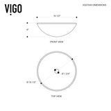 Round Glass Vessel Bathroom Sink/Basin with Scratch-Resistant Surface, Oceania