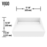 Starr Glass White Bathroom Sink/Basin Set with Gotham Faucet and Rectangular Composite Vessel